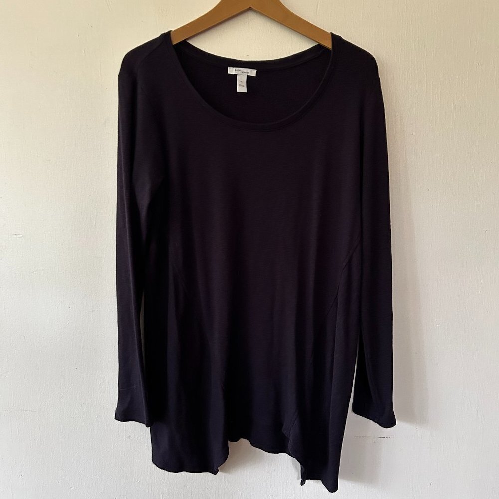Daily Ritual Pullover Sweater Womens Large Navy Blue Lightweight Knit Coastal